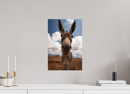 30 x 45 cm, Fotoprint zonder lijst Nieuwsgierige ezel uit Bonaire