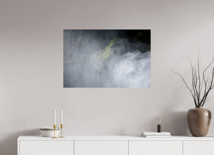 90 x 60 cm, Fotoprint op alu-Dibond Meeuw bij de Skodafoss - IJsland